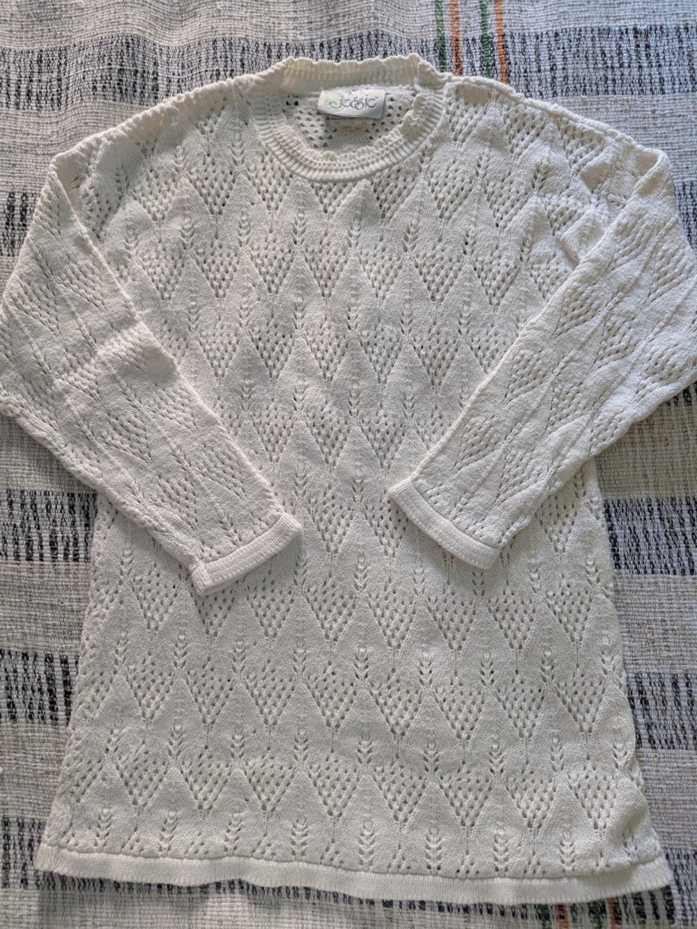 90's White Knit Sweater